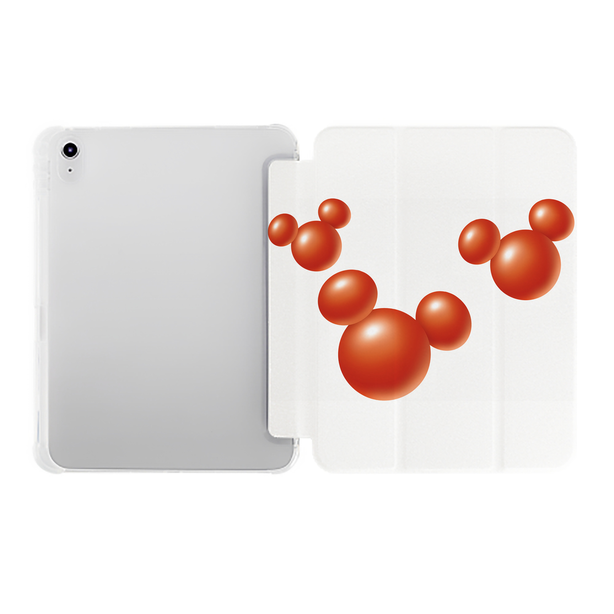 （画像用） ミッキーマウス Mickey Mouse IPad ケース ペン収納付き 三つ折りスタンド PUレザー×シリコン 対応機種9.5/10.5/10.9インチ